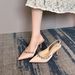 2026 Rhinestone Flower High Heels Satin Thin Heel Pointed Head Bag Head French Single Shoes Women's Rear Empty Word Belt Half Drag Sandals_vogvips.com
