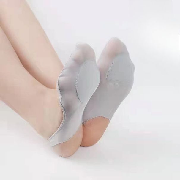 Invisible Boat Women Summer Silicone Non-Slip Socks For High Heels Shoes Ice Silk Thin Half-Palm Suspender Sock_vogvips.com
