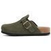 Crestar Suede Clogs Slippers Women Men Fashion Cork Clogs Footbed Leather Mules Unisex Slip-on Beach Shoes With Arch Support_vogvips.com
