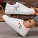 Women's Casual White 2026 New Fashion Korean Street Style Student Flat Shoes Stylish And Foot-slimming Women's Sneakers_vogvips.com