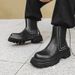 European Warm Series 2025 Autumn New Men's Fashion Trend Versatile Square Toe Thick Sole Zipper Design Mid-Calf Martin Boots_vogvips.com