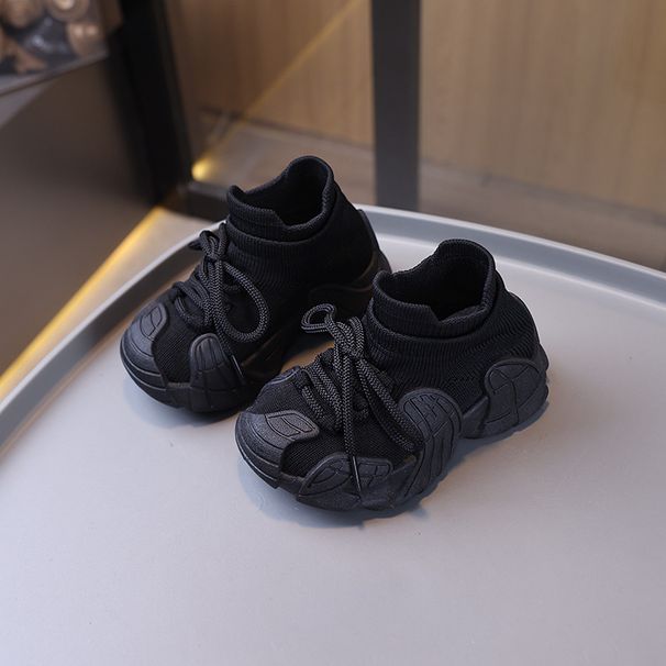 New Soft Soled Socks Shoes For Baby Girls Breathable Mesh Surface Boys Flying Woven Sneakers_vogvips.com