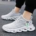 Unisex Cross-Border Large Size Flyknit Casual Blade Edge Braided Sole Sneakers Breathable Single Shoes_vogvips.com