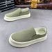 Men's Summer 2025 New Thick-Soled Versatile Casual Shoes, Lightweight Slip-On White Sneakers_vogvips.com
