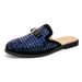 Men’s Shoes Summer Breathable Sequined Formal Casual Shoes Large Size Half Slip Leather Shoes Office Men's Shoes_vogvips.com