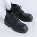 Martin Boots Men's Autumn Black Retro High-top Leather Shoes Thick-soled Heightening Medium-help Tooling Short Boots_vogvips.com