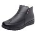 Mom's Winter Fleece-Lined Warm Short Boots, Flat Non-Slip Shoes For Middle-Aged And Elderly Women, Cotton Boots_vogvips.com