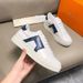 New Santoni Leather Breathable Casual Fashion Versatile Sneakers Dad Men's Shoes_vogvips.com