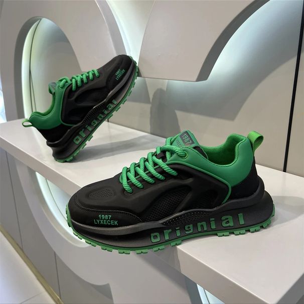 2025 Spring New Fashionable Versatile Casual Trendy Thick Soled Anti Slip And Wear Resistant Sports Men's Dad Shoes_vogvips.com
