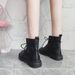 2020 Autumn Martin Boots For Women, British Style, Versatile Thin Motorcycle Black Breathable Short Boots, Available In_vogvips.com