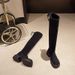 5199-2 Tall Women's Over-the-Knee Autumn Winter Slimming New Elastic Thick Sole Long Boots For Women_vogvips.com