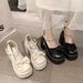 MTX Mary Jane 2026 Summer New High Heel Bowknot Pearl Matching Dress Small Leather For Women British Style Single Shoes_vogvips.com