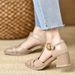 Retro Square-Toed Chunky Heel Hollow High-Heel Women, 2026 New Summer Outdoor Mid-Heel Luxury Sandals For Rich Women_vogvips.com