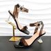 Women S Shoe And Bag Set Open Toe High Heeled Sandals With Spherical Acrylic Clutch Casual Everyday Wear_vogvips.com