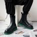 British Style Fancy Green Bottom Black Boots_vogvips.com