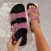 New Brick And Stone Double Button Shoes Women's Casual Outdoor Home Wear, Summer Cool Slippers, Rabbit_vogvips.com