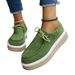 Large Size For Autumn And Winter 2023 Women's , Canvas Tie Up Thick Soles, Casual Round Toe, Thickened Warm Cotton_vogvips.com