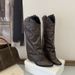 Chunky-Heeled French Pointed-Toe Western Cowboy Long For Women, 2026 New Model High-Tube Riding Boots_vogvips.com
