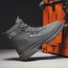Men's Waterproof Slip-Resistant Work Boots - High Top Safety Shoes For Construction & Outdoor Activities - Breathable PU Leather Martin Boots_vogvips.com