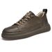 Splicing Shallow Mouth Hollow Casual Single Shoes Flat Heel Invisible Heightening Sports Round Head Board Shoes Hollow Shoes_vogvips.com