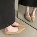 2025 Spring New Commuter Work Professional Comfortable Pointed Flat Bottom Melad Matte Single Women's Bean Shoes_vogvips.com