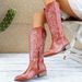 Cross-border Foreign Trade Large Size Pointed Toe Chunky Heel Mid-calf For Women, 2026 Autumn Winter New European And_vogvips.com