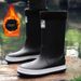 Cotton Men's High Tube Outer Waterproof Rain Shoes, Sizes 39-44_vogvips.com