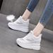 Trendy Sunday 2024 Autumn New Style Wholesale Thick-Soled Platform Height-Increasing Casual White Shoes For Women_vogvips.com