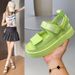 Women's Breathable Comfortable Sandals Rubber Sole Ergonomic Design Velcro Strap Beach Shoes For Long Term Standing And Commuting_vogvips.com