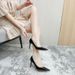 2024 New Thin Heel Shallow Mouth Pointed Versatile Rivet Black Patent Leather Single Professional Work Shoes High Heels_vogvips.com