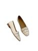 Flat Bottomed, Comfortable, Versatile And Beautiful, Paired With A Skirt, Holiday French Square Toe, Thick Single Shoes,_vogvips.com
