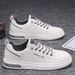 2023 New Leather Men's Sneakers Breathable White Spring And Autumn Sports Trendy Shoes Cross-Border Trade_vogvips.com