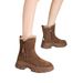 Snow 2024 New Winter Thick Warm Short Casual Fleece Outdoor Cotton Boots Genuine Leather High Top Women's Shoes_vogvips.com