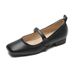 Mary Jane Shoes Women's Skirt Retro Soft Leather Thick Heel Single Shoes Large Size Women's Shoes_vogvips.com