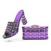 Party with high heel broken diamond round head wearing sandals with diamond plaid pattern clutch bag party shoe bag_vogvips.com