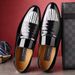 Euro Step REEHEMES Patent Formal Men's British Derby Brogue Style Business Leather Shoes_vogvips.com
