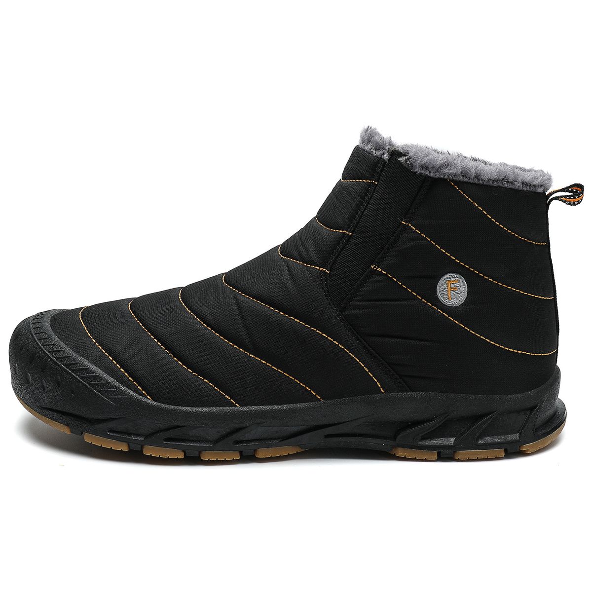 Men's Cotton Shoes With Plush Warm Snow Boots, High Top Couple's Casual And Fashionable Hiking Shoes_vogvips.com