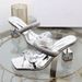 Plus-size Women's 2025 New Cross-border Model With Metal Buckle, Unique High Heel, Suitable Outdoor Wear, Rhinestone_vogvips.com