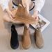 Chelse snow boots soled 2025 new winter with plush and thick women's sponge cake short tube northeast suede_vogvips.com