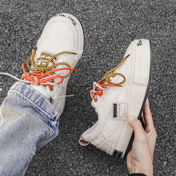 Men's Shoes New Style Couple Niche Low Top Men's Shoes National Trend Raw Edge Sports Casual Skateboard Shoes_vogvips.com