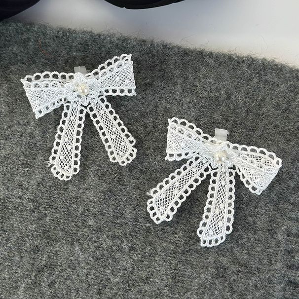 Lace Bow Shoe Buckle Niche Pearl Tassel Shoelace Decoration Beaded Sneaker Flower DIY Accessories Detachable_vogvips.com