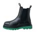 British Style Fancy Green Bottom Black Boots_vogvips.com
