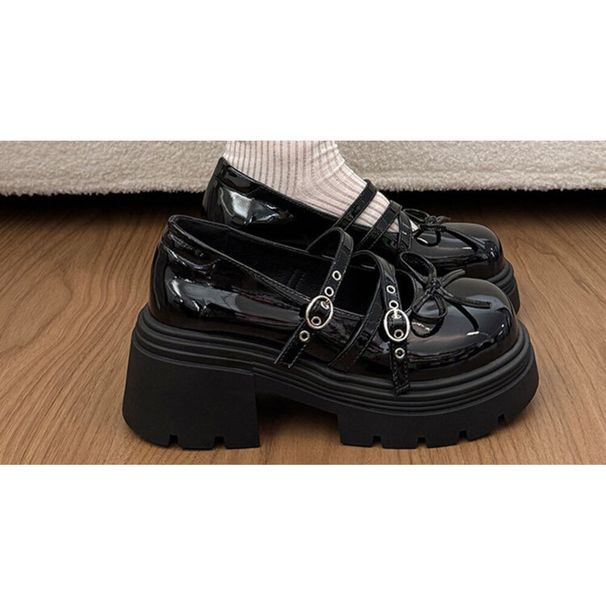 Genuine Thick-soled Height-increasing Mary Jane For Petite Women, College Style JK Single Shoes, British Chunky Heel_vogvips.com