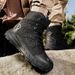 Men Hiking Shoes Outdoor Anti-slip Laced High-top Combat Boots Men Breathable Shock-absorbing Thick-soled Casual Ankle Boots Men_vogvips.com