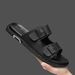 Men Slippers Sneaker Leather Men's Sneakers Summer Beach Shoes For Male Large Size Black Casual Sandals_vogvips.com