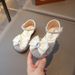 New Trend Children's Leather Shoes Glass Shoes Soft Soled Little Girl Bow Single Shoes_vogvips.com
