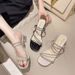 Two-Way Wear Summer For Women 2024 New Style Rhinestone Fairy Crystal Chunky Heel Sandals Internet Celebrity High Heels_vogvips.com
