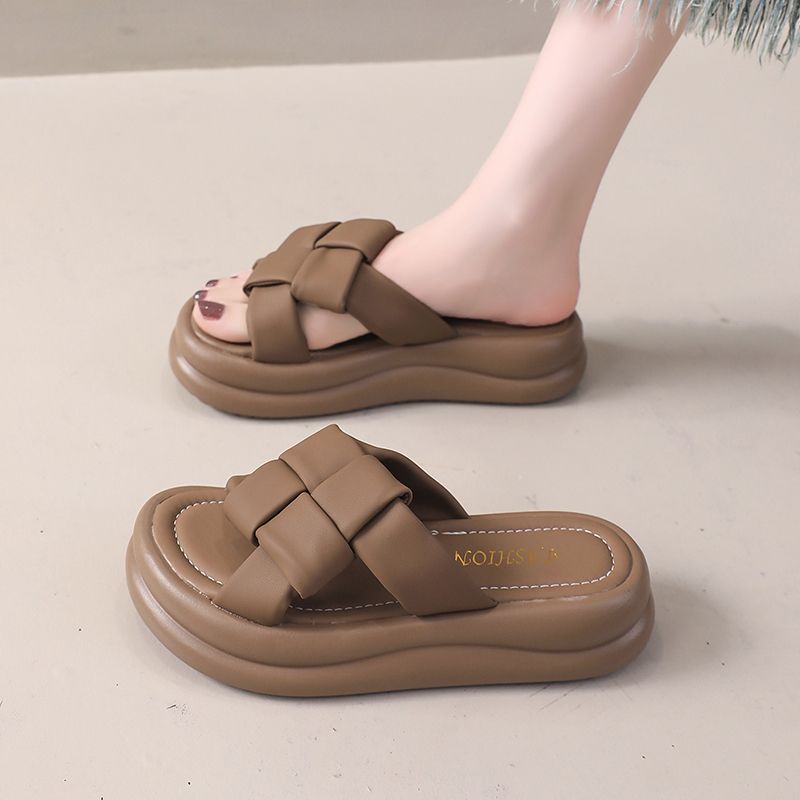 Platform Slippers Women Wear High-grade 2024 Summer New Soft Sole Flip-flops Fashion Slippers_vogvips.com