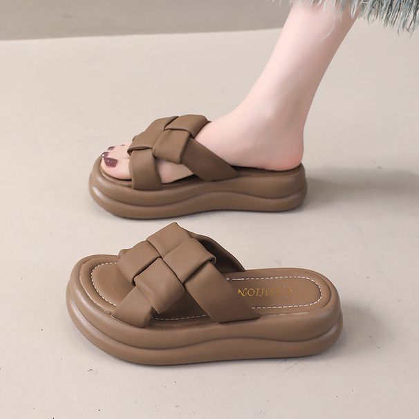 Platform Slippers Women Wear High-grade 2024 Summer New Soft Sole Flip-flops Fashion Slippers_vogvips.com