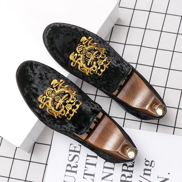 Men Formal Shoes Fashion Business Office Flat Slip-on Leather Moccasins Soft Leisure_vogvips.com